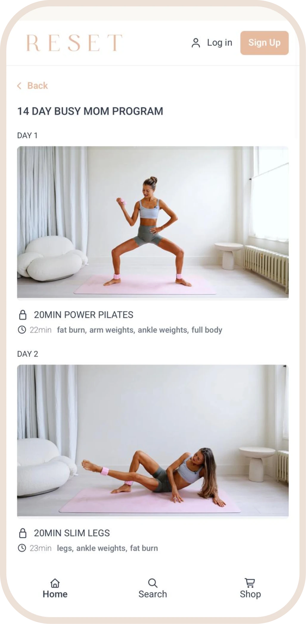Train anywhere - app features